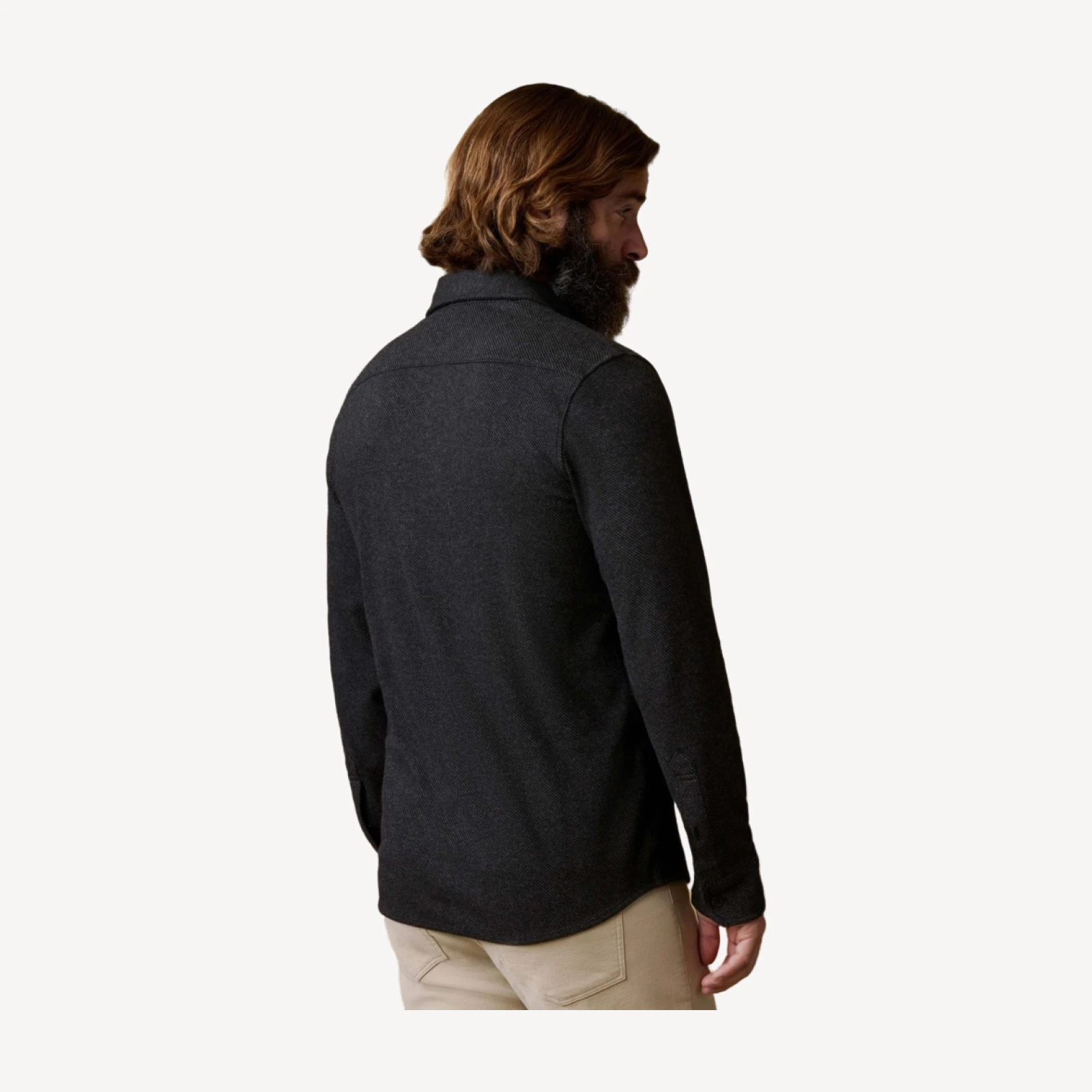 Legend Sweater Shirt (Single Pocket) - Heathered Black Twill