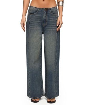 Edikted Elia No Waistband Low Rise Baggy Jeans