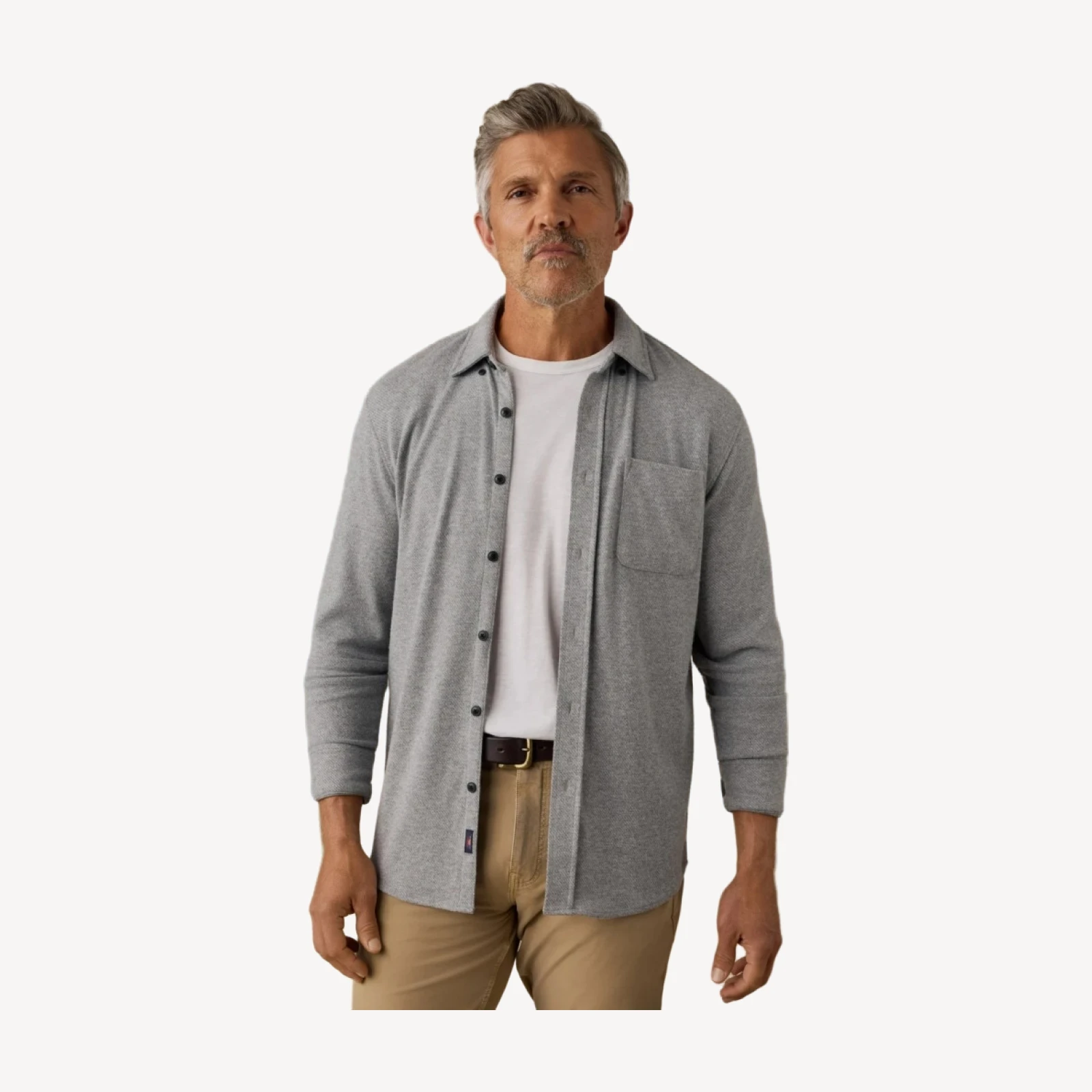 Legend Sweater Shirt (Single Pocket) - Fossil Grey Twill