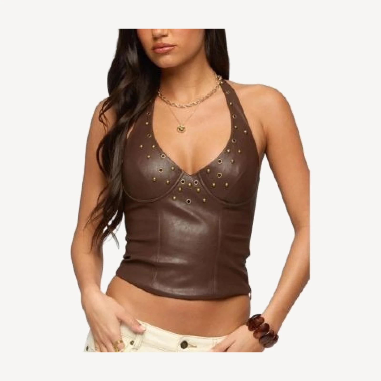 Edikted Vaya Studded Halter Top