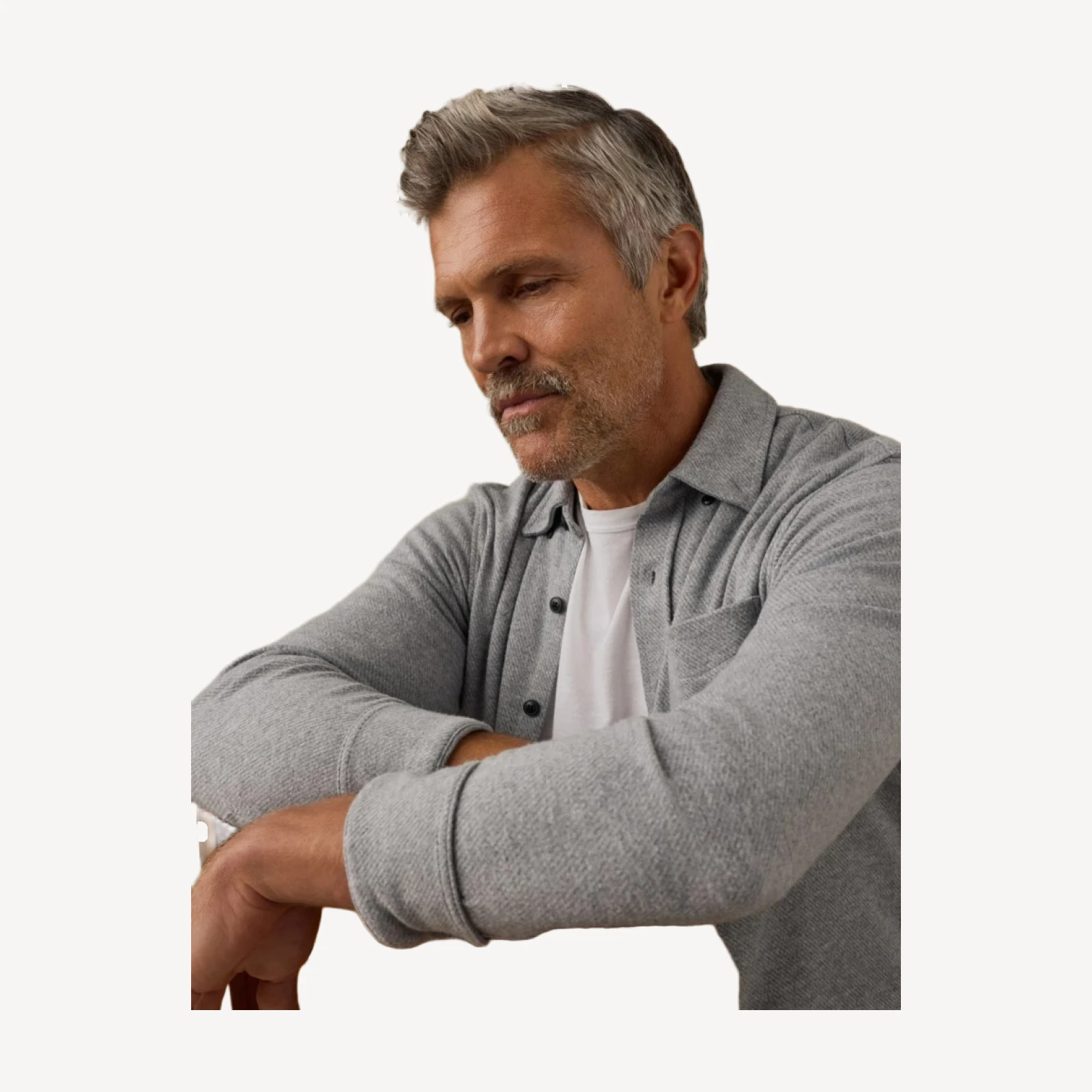 Legend Sweater Shirt (Single Pocket) - Fossil Grey Twill