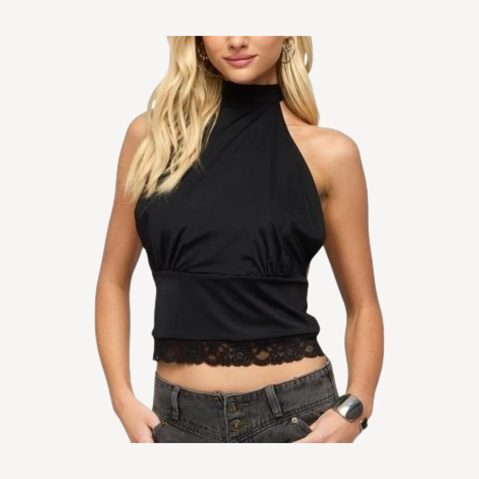 Edikted Sandra Lacey High Neck Halter Top