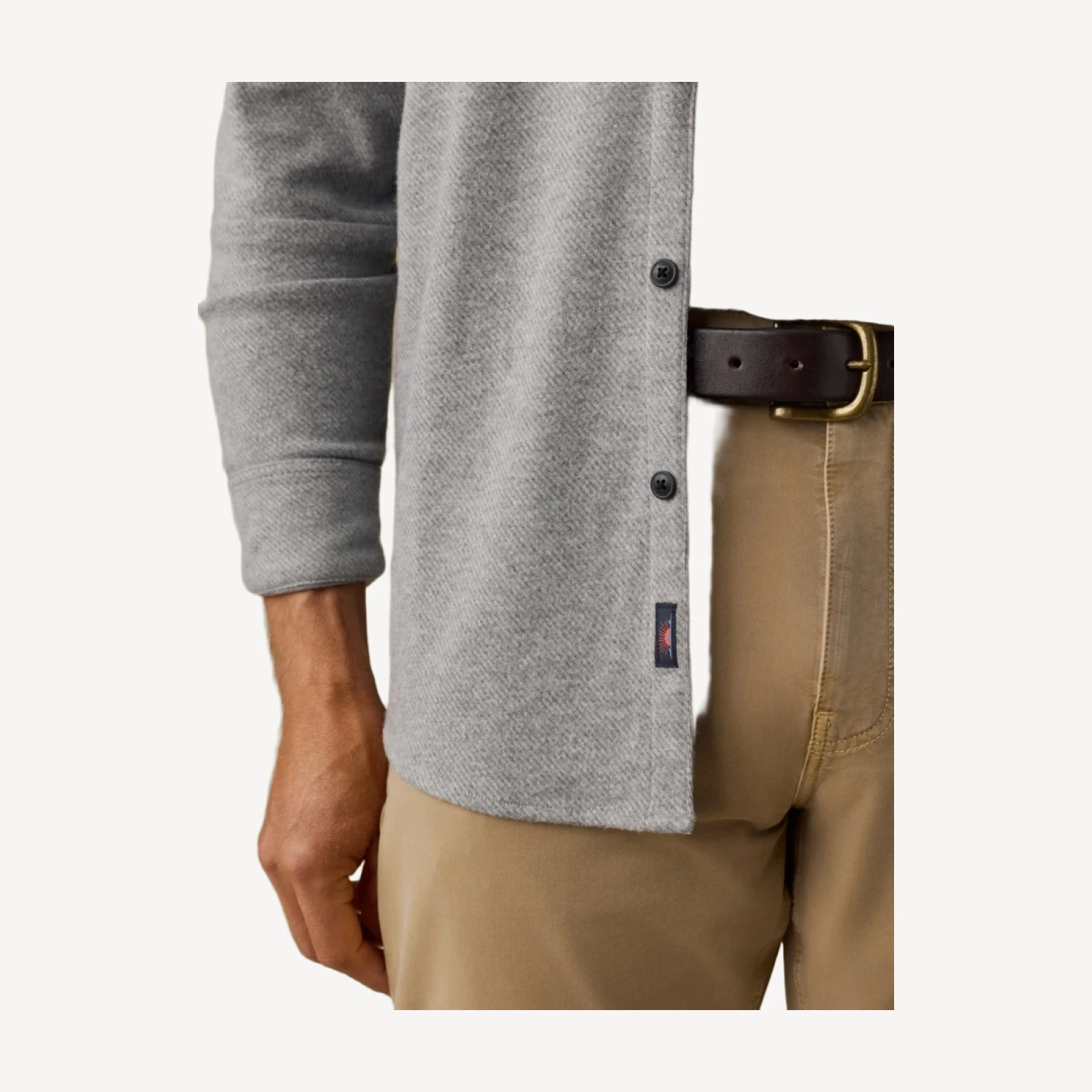 Legend Sweater Shirt (Single Pocket) - Fossil Grey Twill