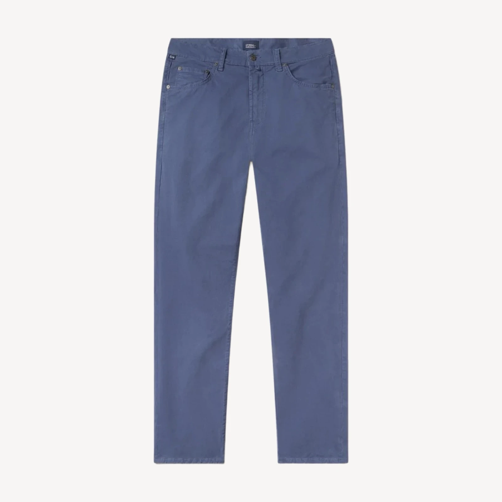 Gage Slim Straight Cashmere Touch Sateen in Blue
