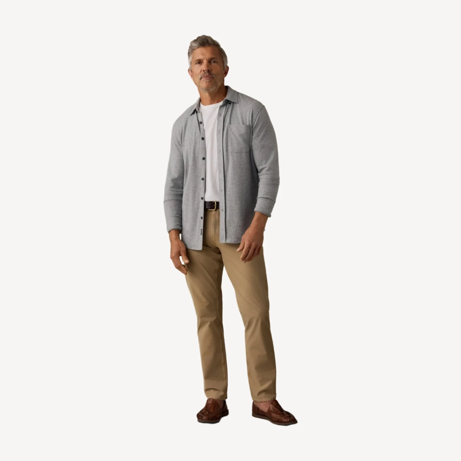 Legend Sweater Shirt (Single Pocket) - Fossil Grey Twill