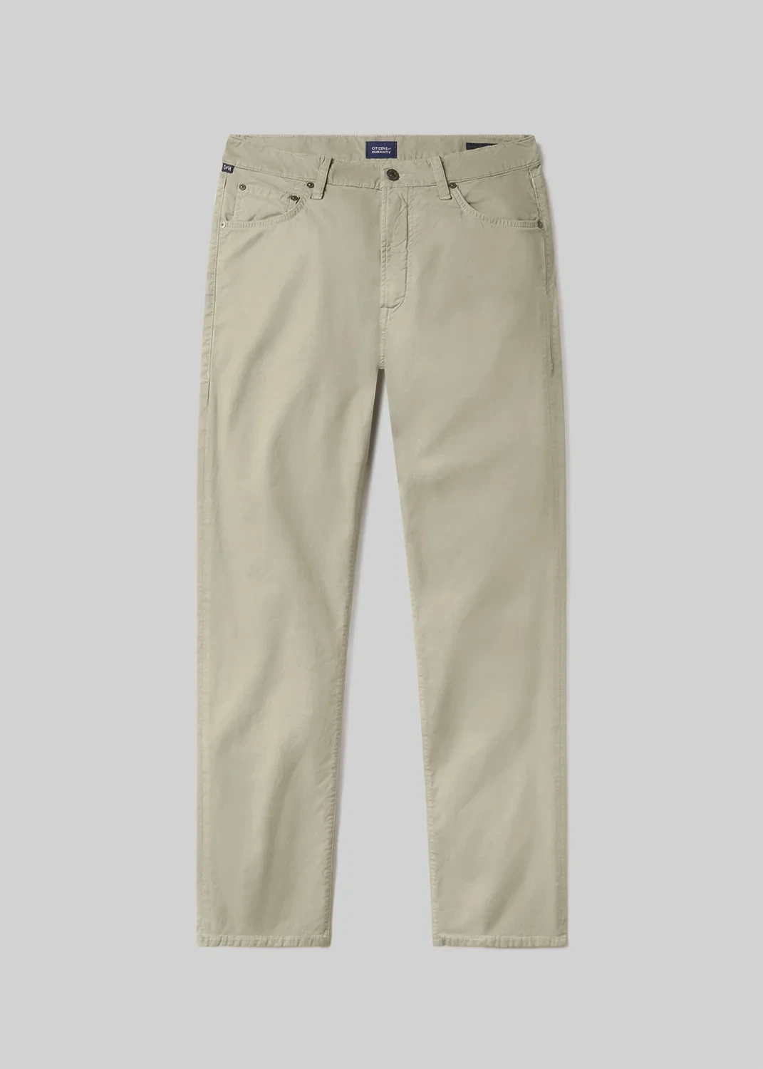 Gage Slim Straight Cashmere Touch Sateen in Sage