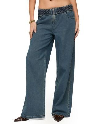 Edikted Braidey Low Rise Baggy Jeans