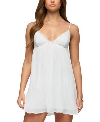 Edikted Lacey Pleated Chiffon Mini Dress
