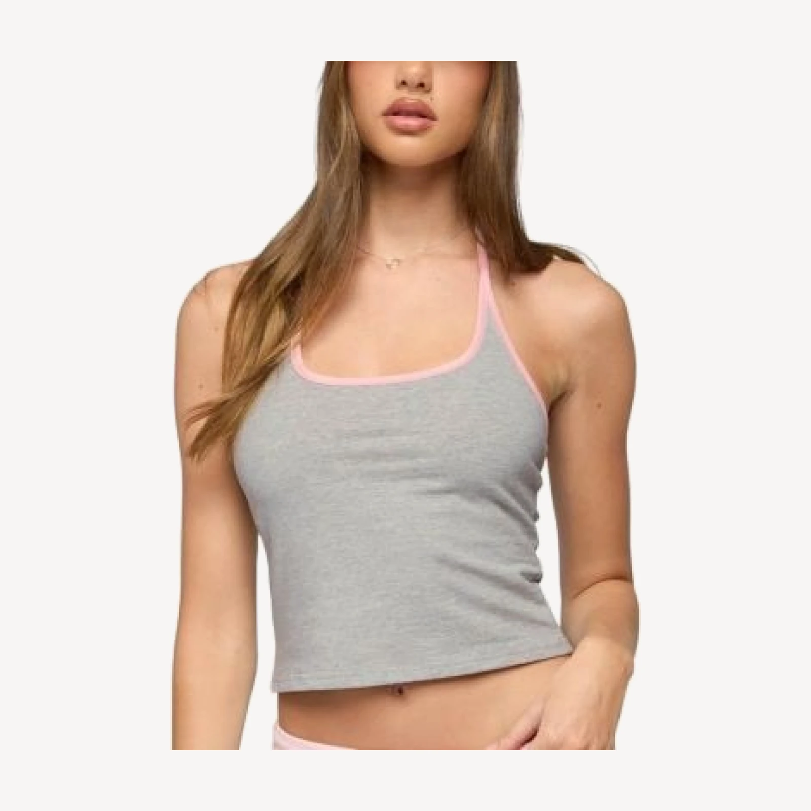 Edikted Yurie Contrast Halter Top