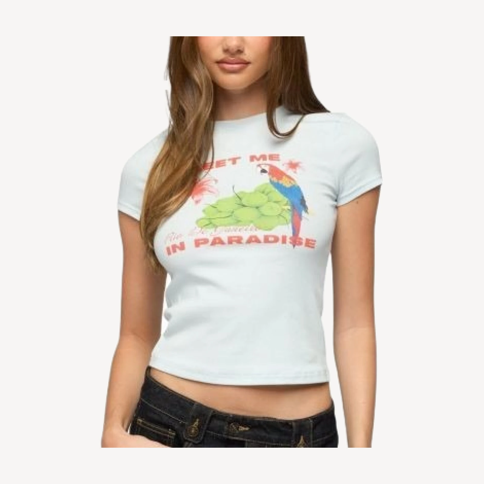 Edikted Meet Me In Paradise T Shirt