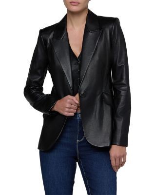 L'Agence Chamberlain Leather Blazer