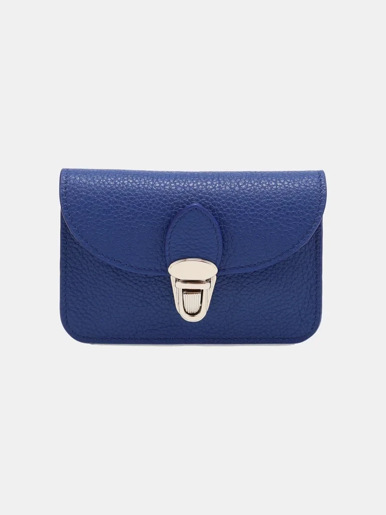 The Small Push Lock Purse - True Blue