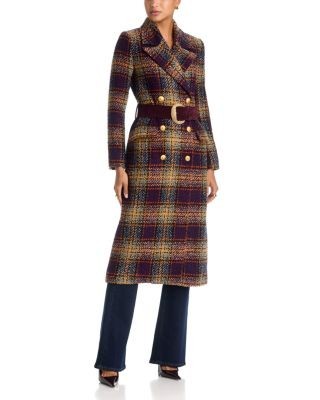L'Agence Kolina Wool Blend Belted Long Coat