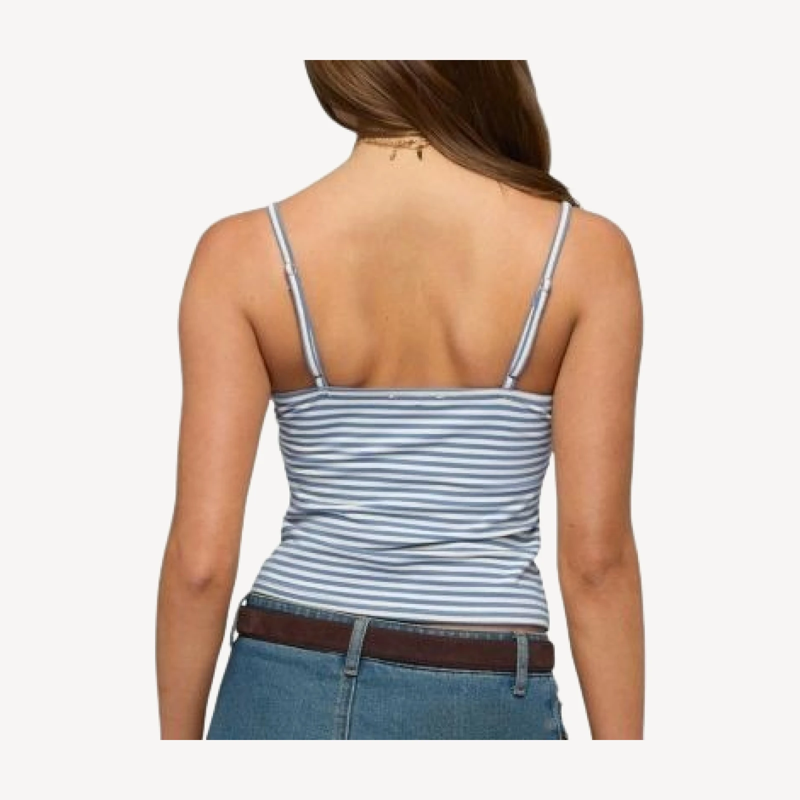 Edikted Emilea V Neck Striped Tank Top