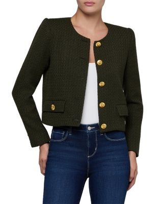 L'Agence Zell Textured Collarless Jacket