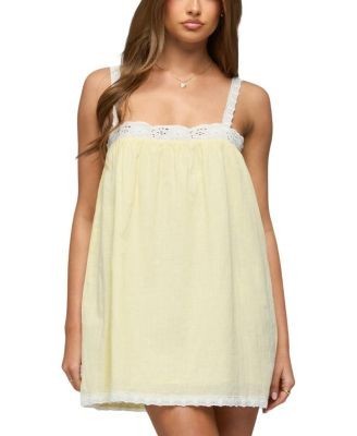 Edikted Hipla Contrast Lacey Cotton Dress
