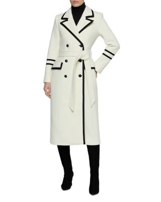 L'Agence Irene Military Wool Blend Long Coat