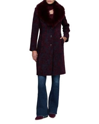 L'Agence Laney Faux Fur Collar Coat
