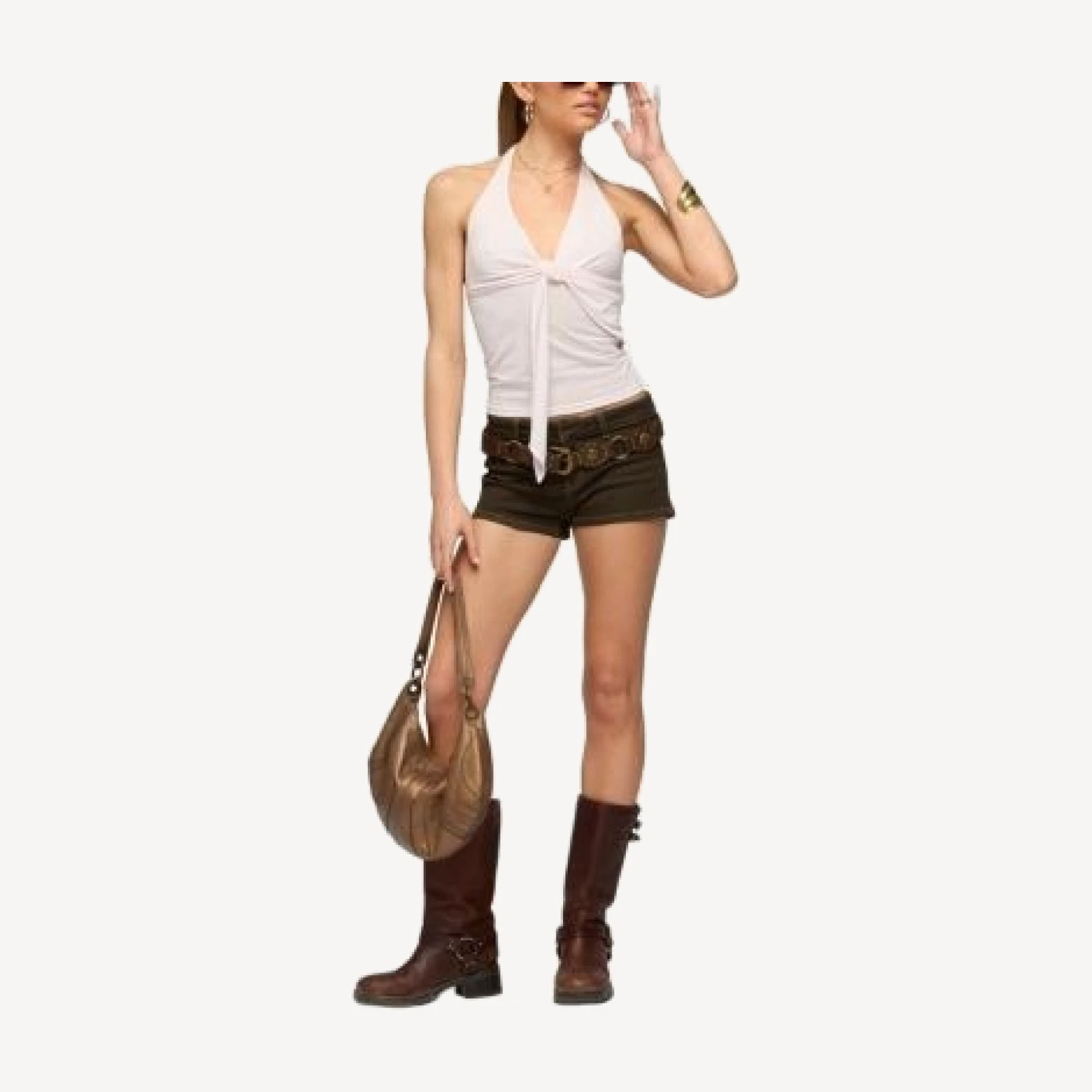 Edikted Belindah Twist Front Halter Top