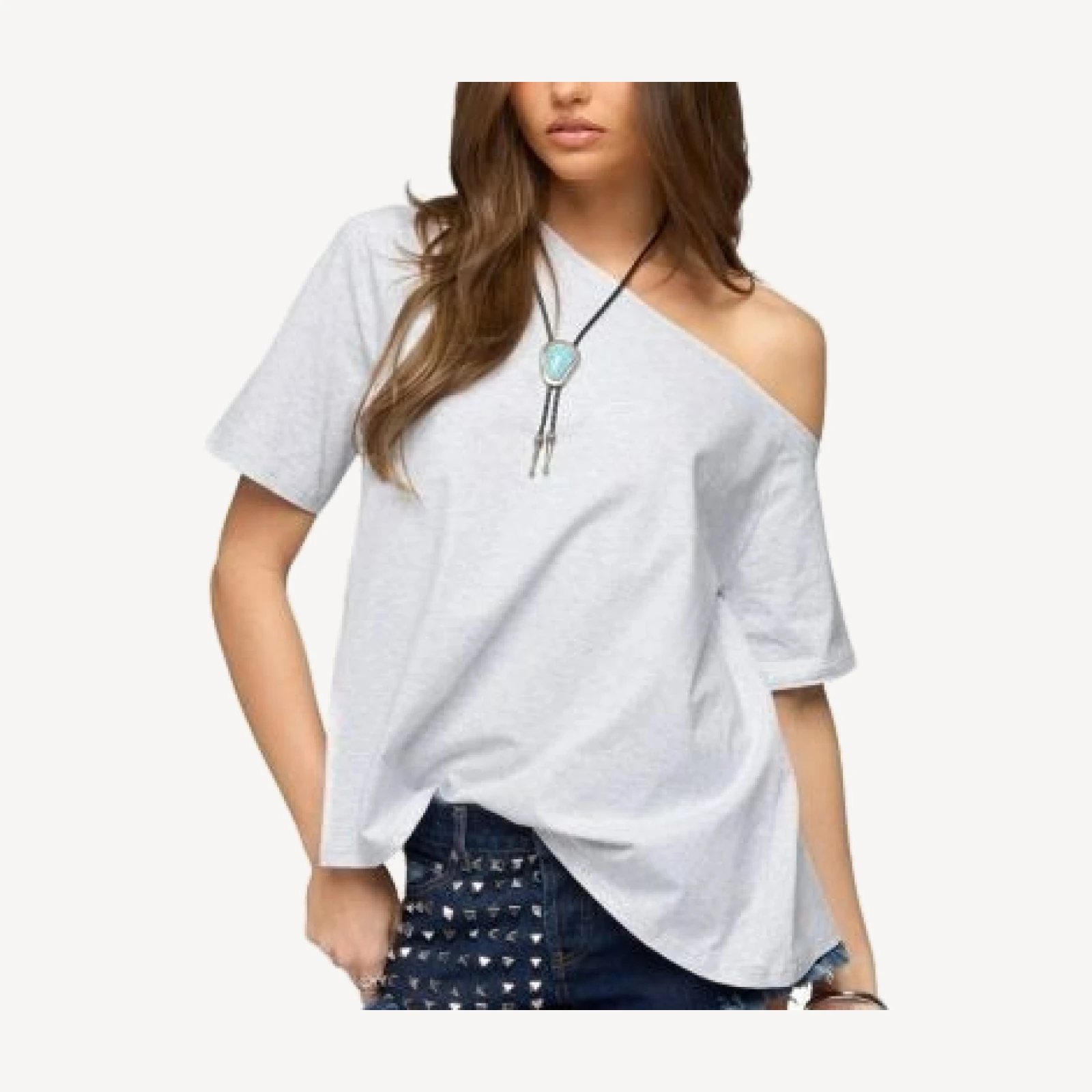 Edikted Miah Off Shoulder Shredded Back Top