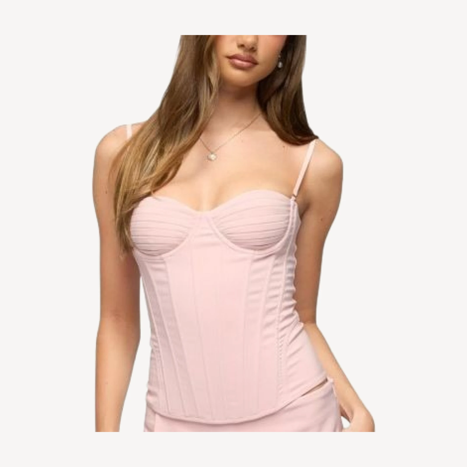 Edikted Alixa Pleated Detachable Straps Corset