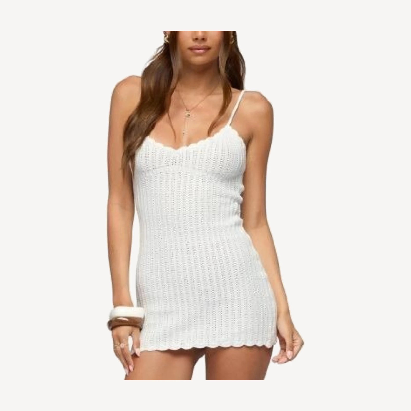 Edikted Margaery Crochet Mini Dress