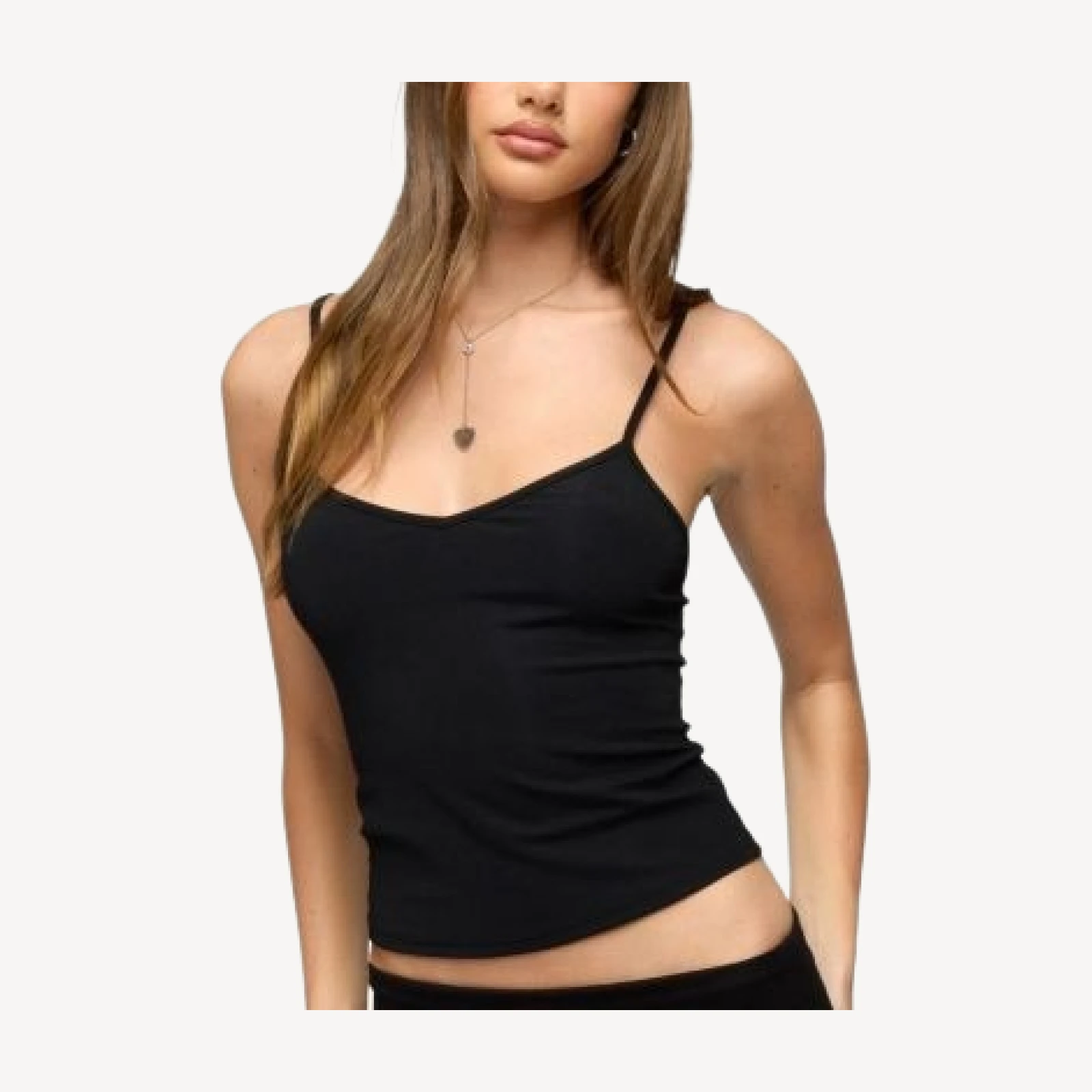 Edikted Yolena Ribbed V Neck Tank Top