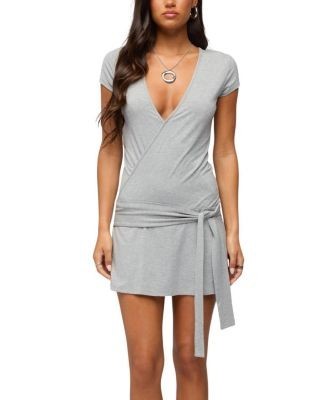 Edikted Winnie Tie Wrap Mini Dress