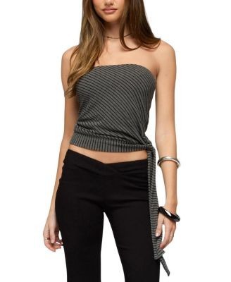 Edikted Margotte Striped Strapless Top