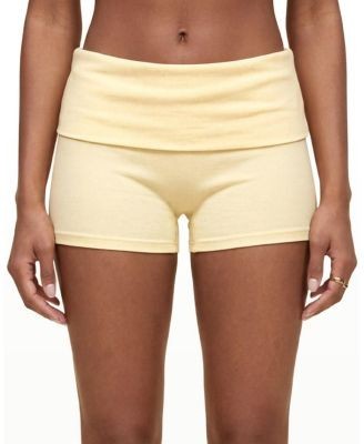 Edikted Audrea Ribbed Foldover Biker Shorts