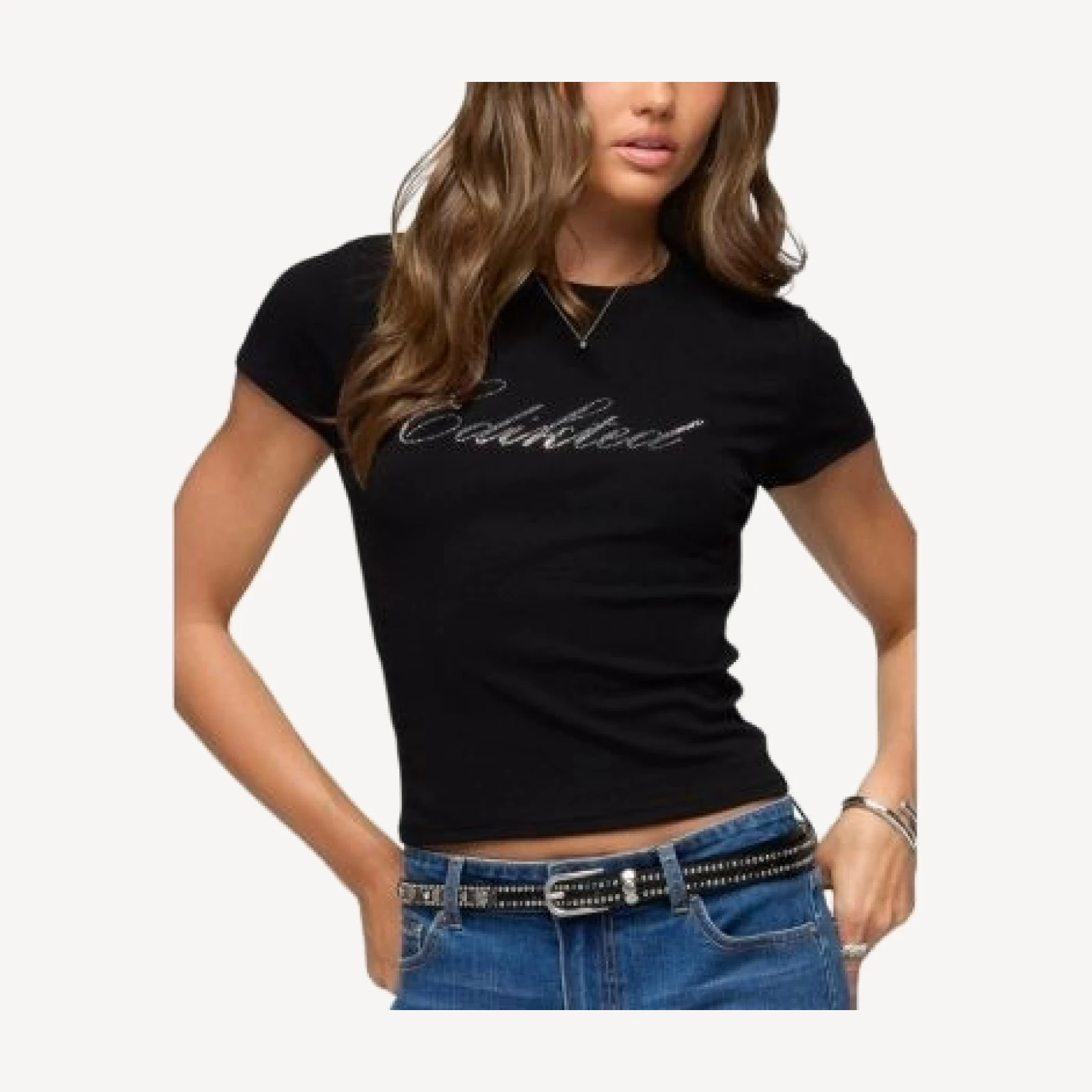 Edikted Edikted Icon Rhinestone T Shirt