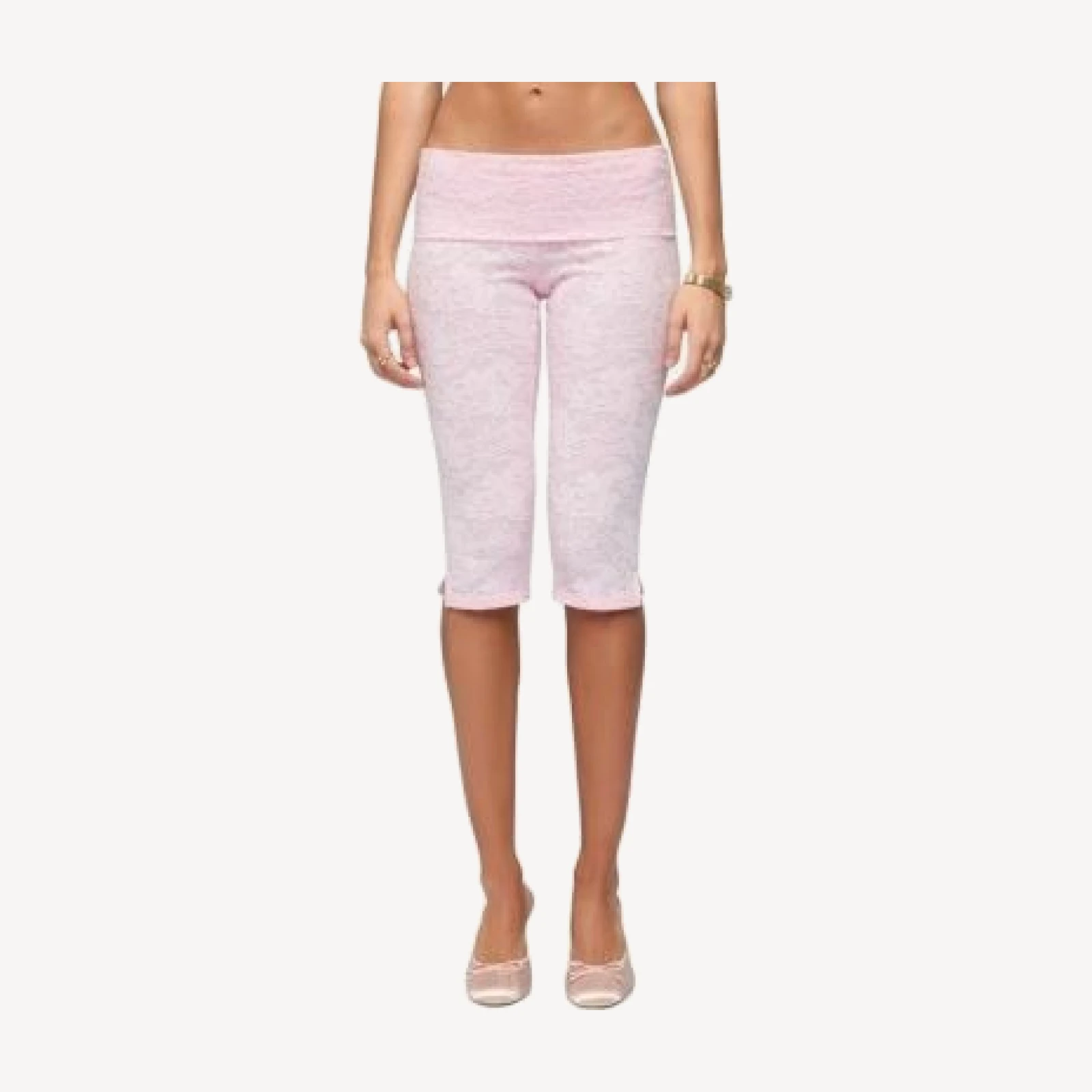 Edikted Talisa Foldover Lace Capri Leggings