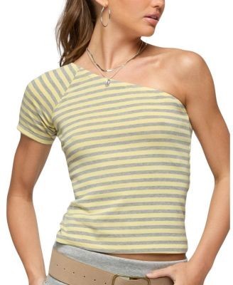Edikted Eulia One Shoulder Striped Top