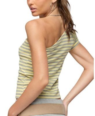 Edikted Eulia One Shoulder Striped Top