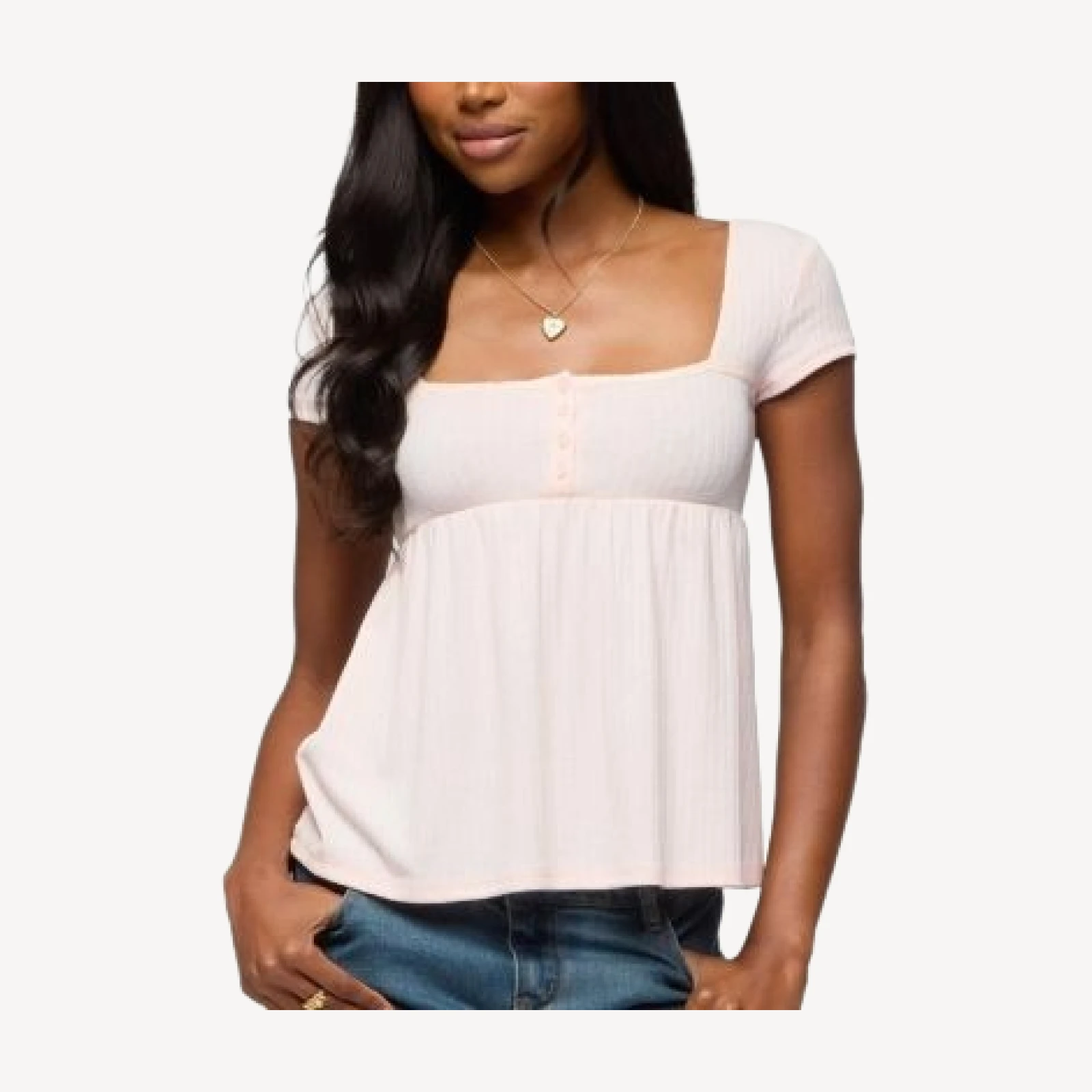 Edikted Bette Pointelle Babydoll Top