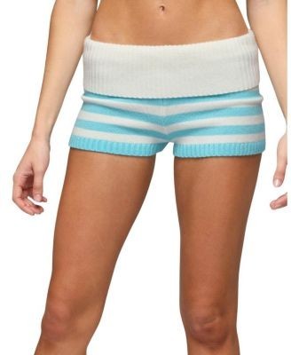 Edikted Saphi Striped Foldover Knit Shorts