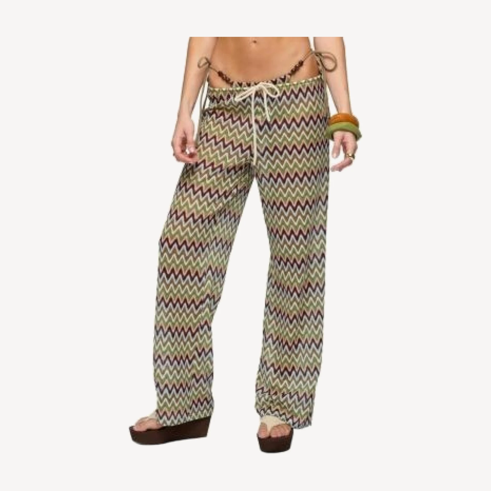 Edikted Mindee Zigzag Crochet Pants