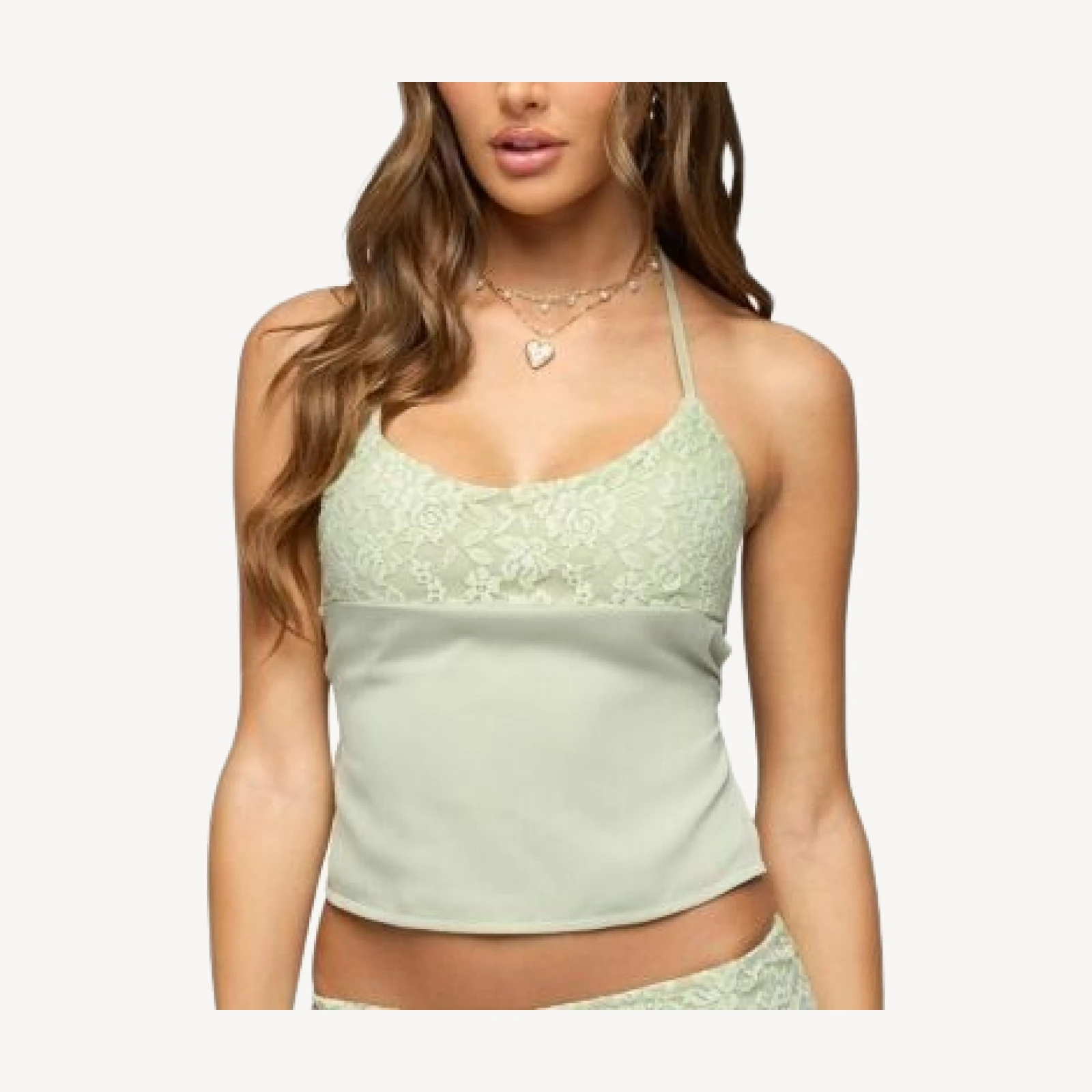 Edikted Evia Lacey Backless Halter Top