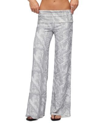 Edikted Cammy Wide Leg Foldover Pants