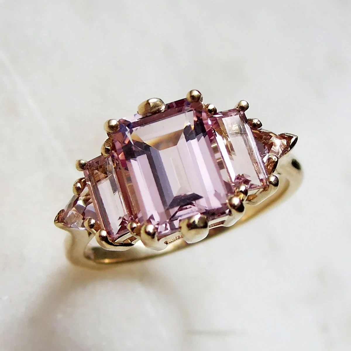Theda Ring - Yellow Gold & Pink Morganite