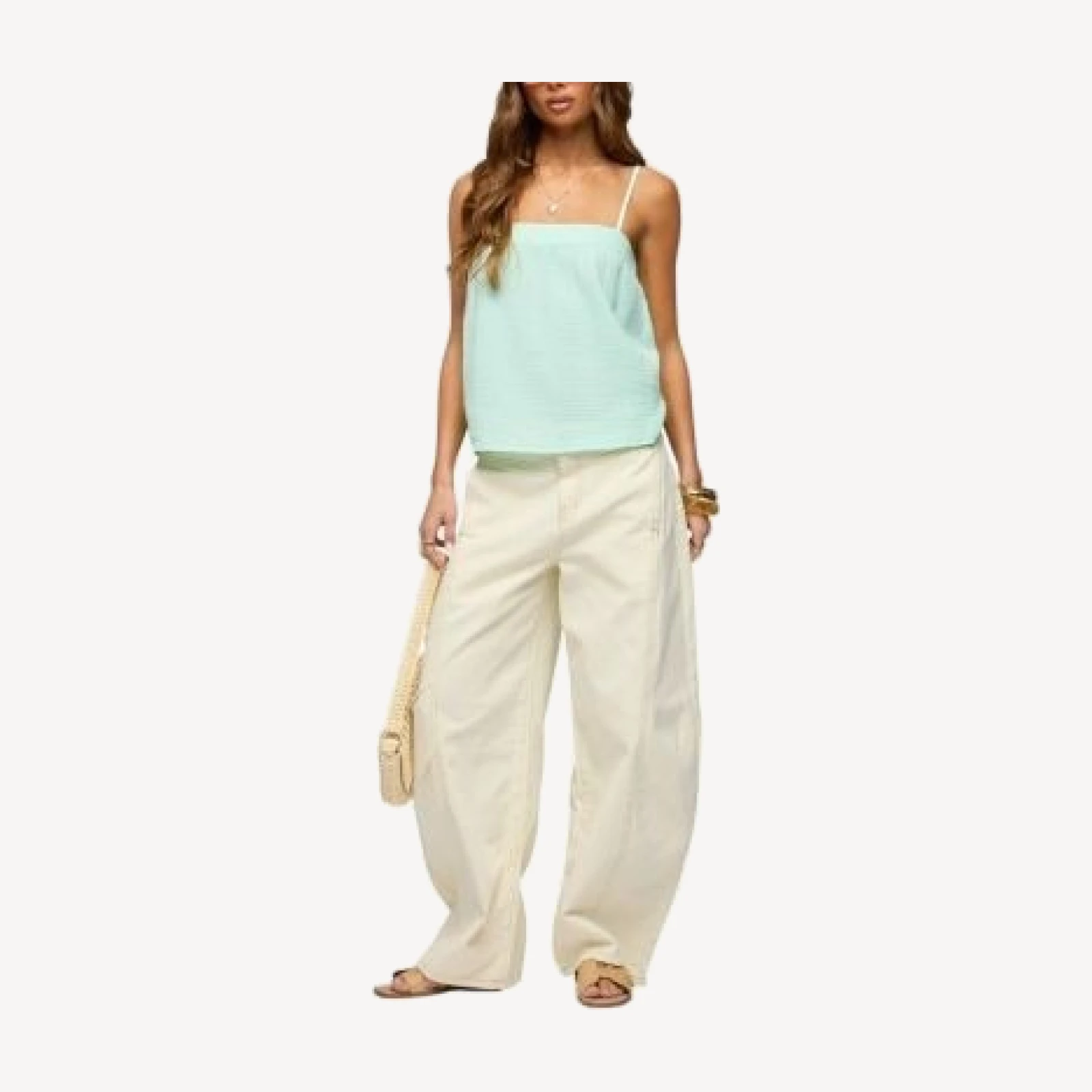 Edikted Sapphire Textured Tank Top