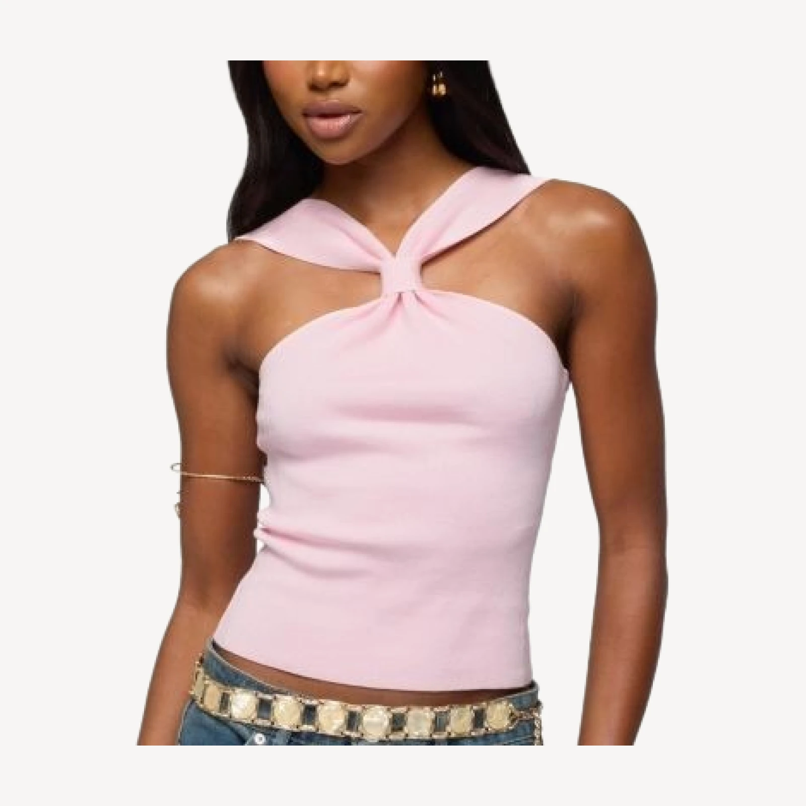 Edikted Kerren Knotted Knit Top