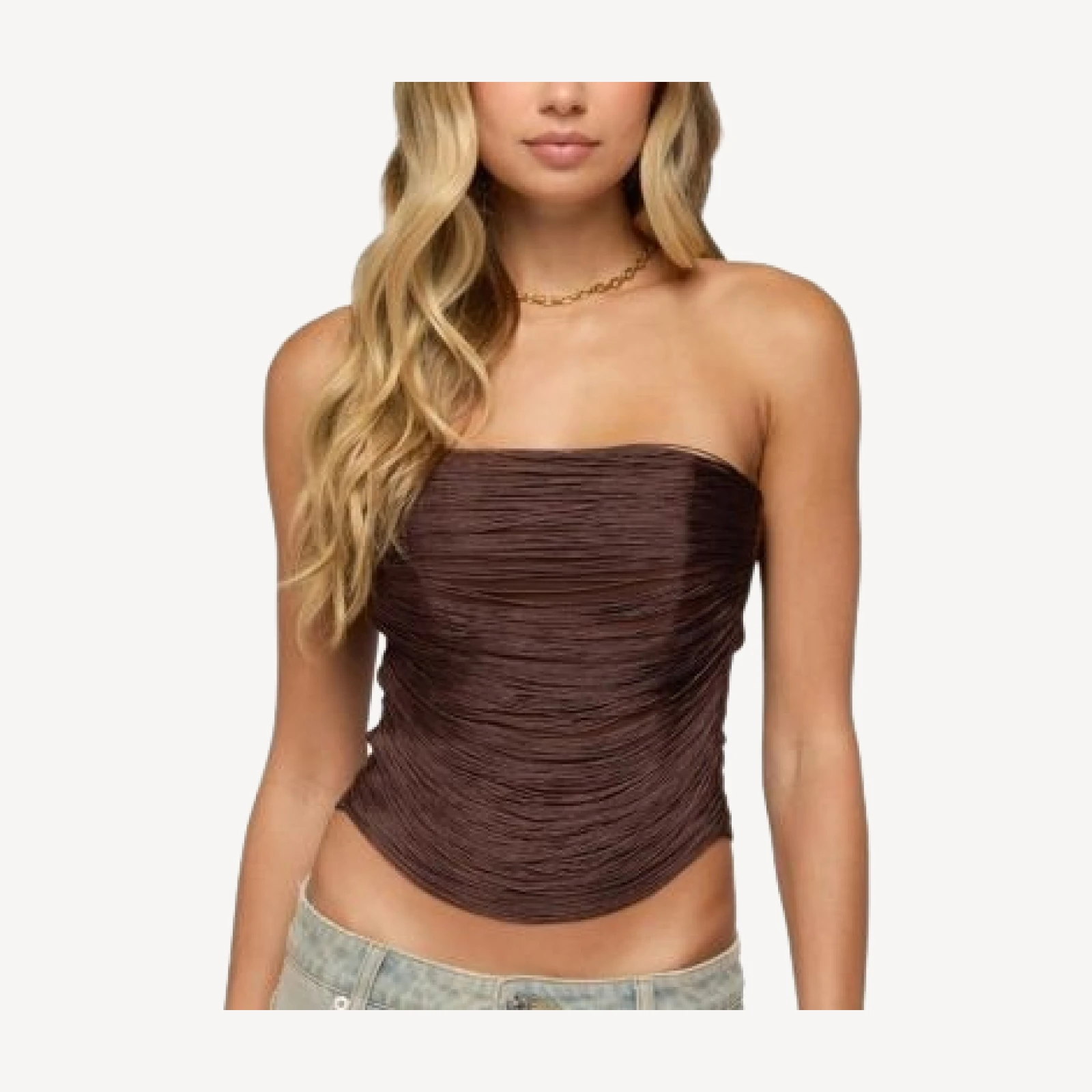 Edikted Raddix Fringed Strapless Corset