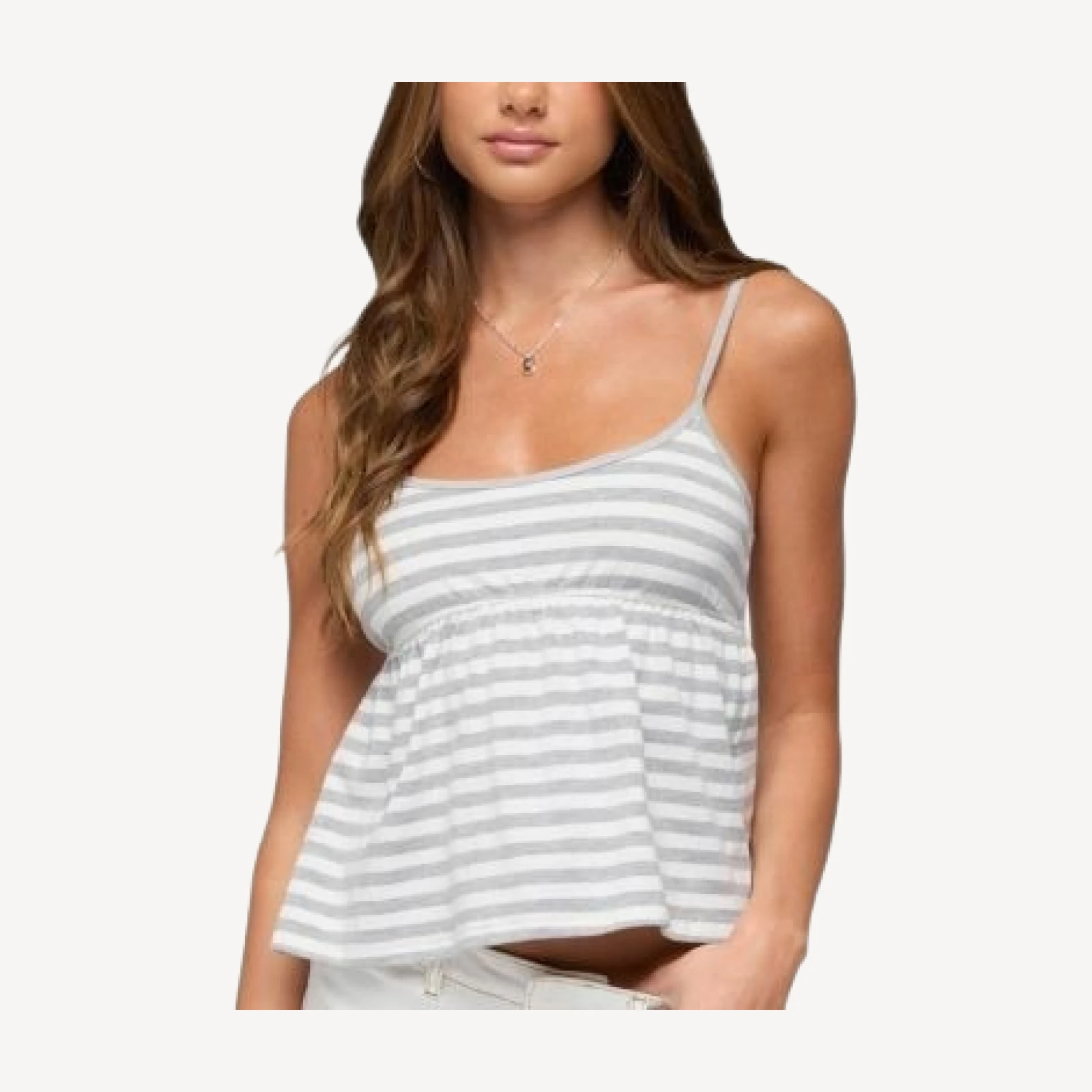 Edikted Zacharia Striped Babydoll Top