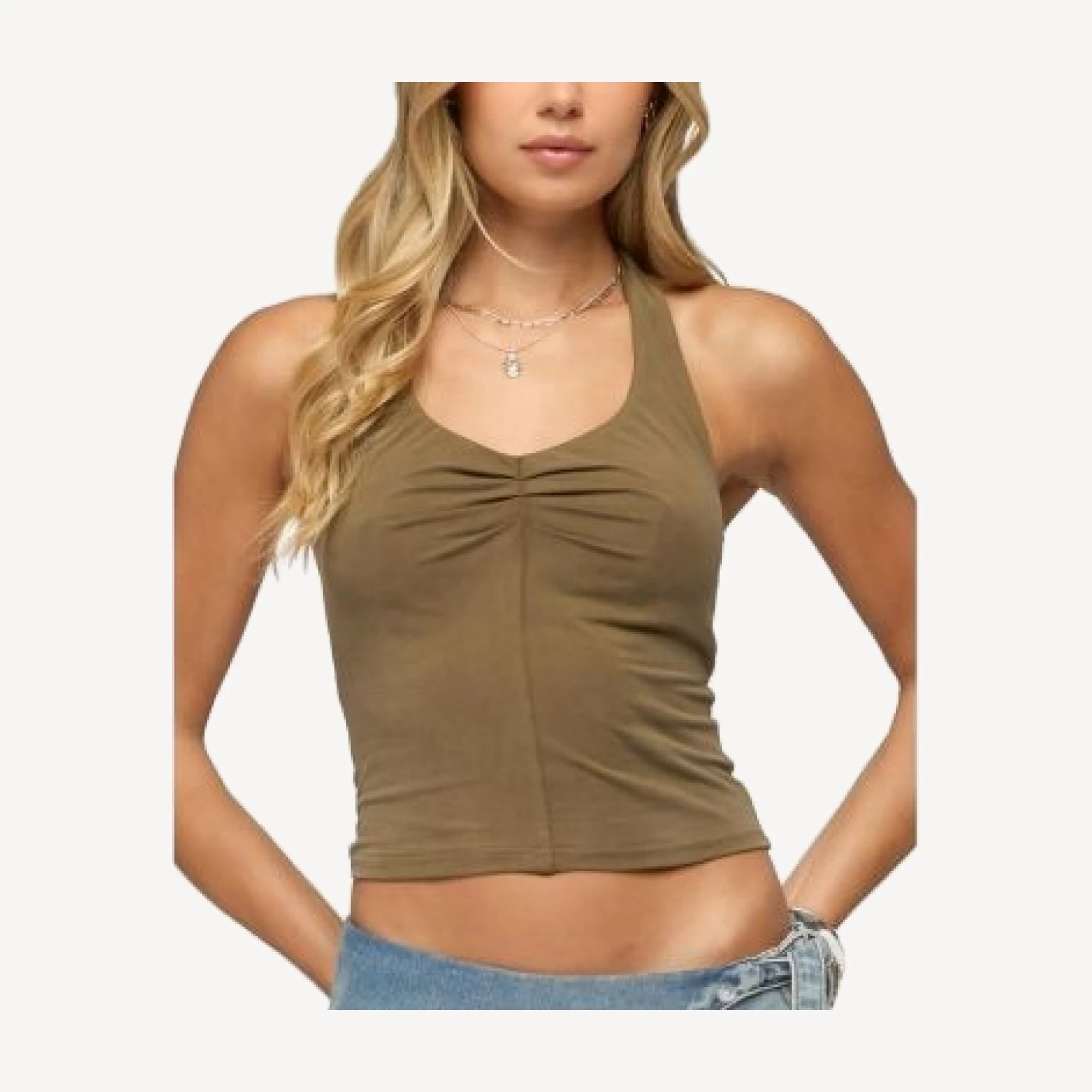Edikted Montanah Pleated Halter Top