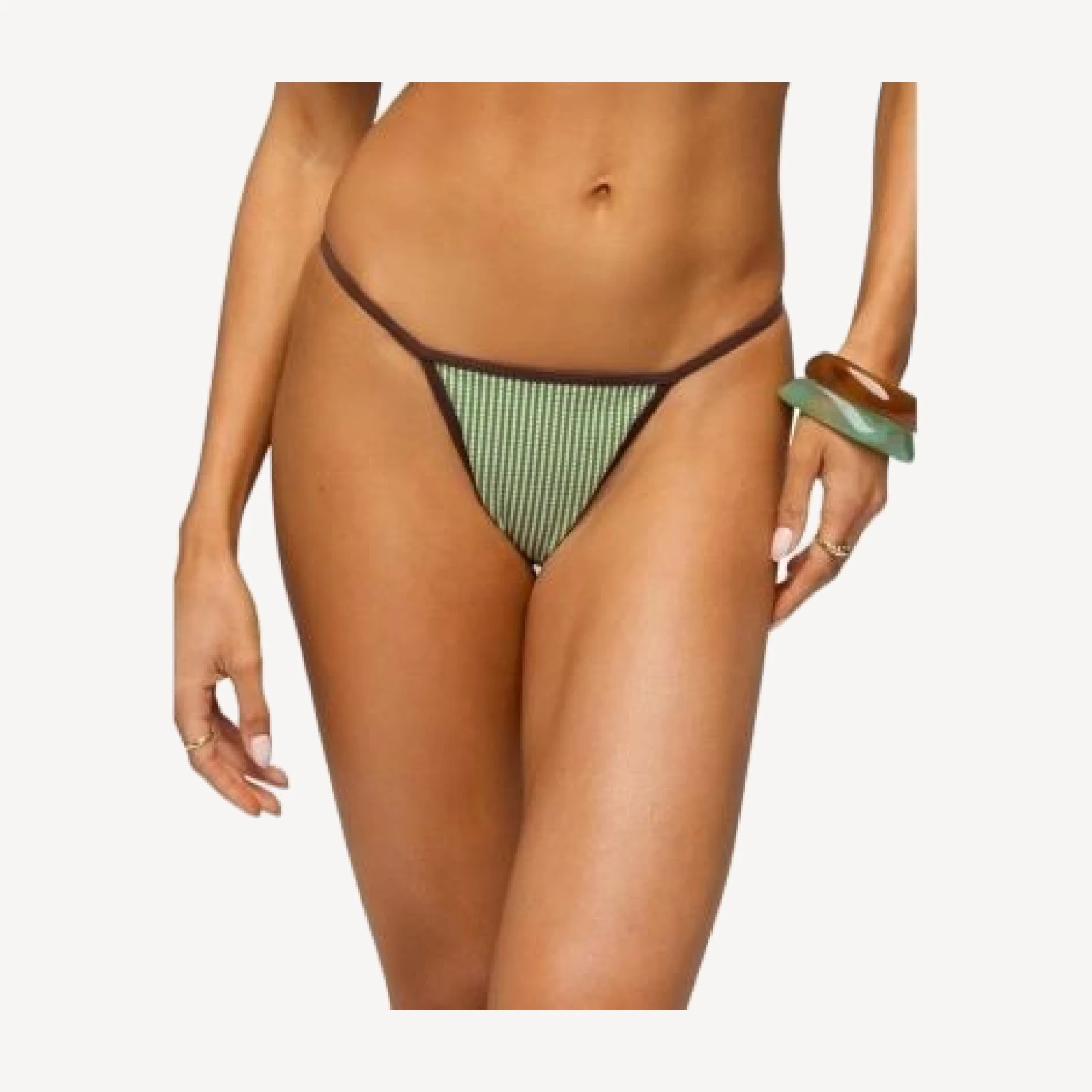 Edikted Vale Striped Bikini Bottom