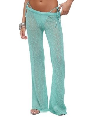 Edikted Bena Textured Knit Flared Pants