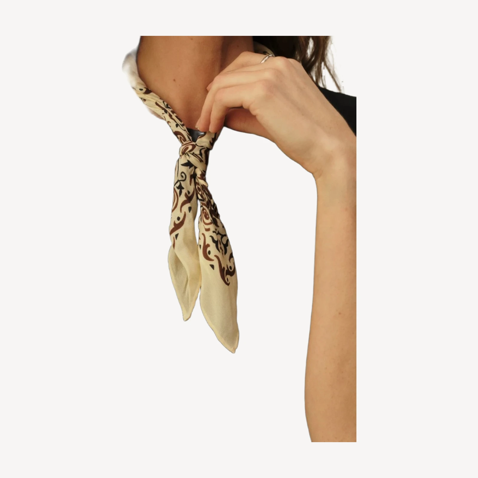 Sand / Brown Silverado Silk Bandana