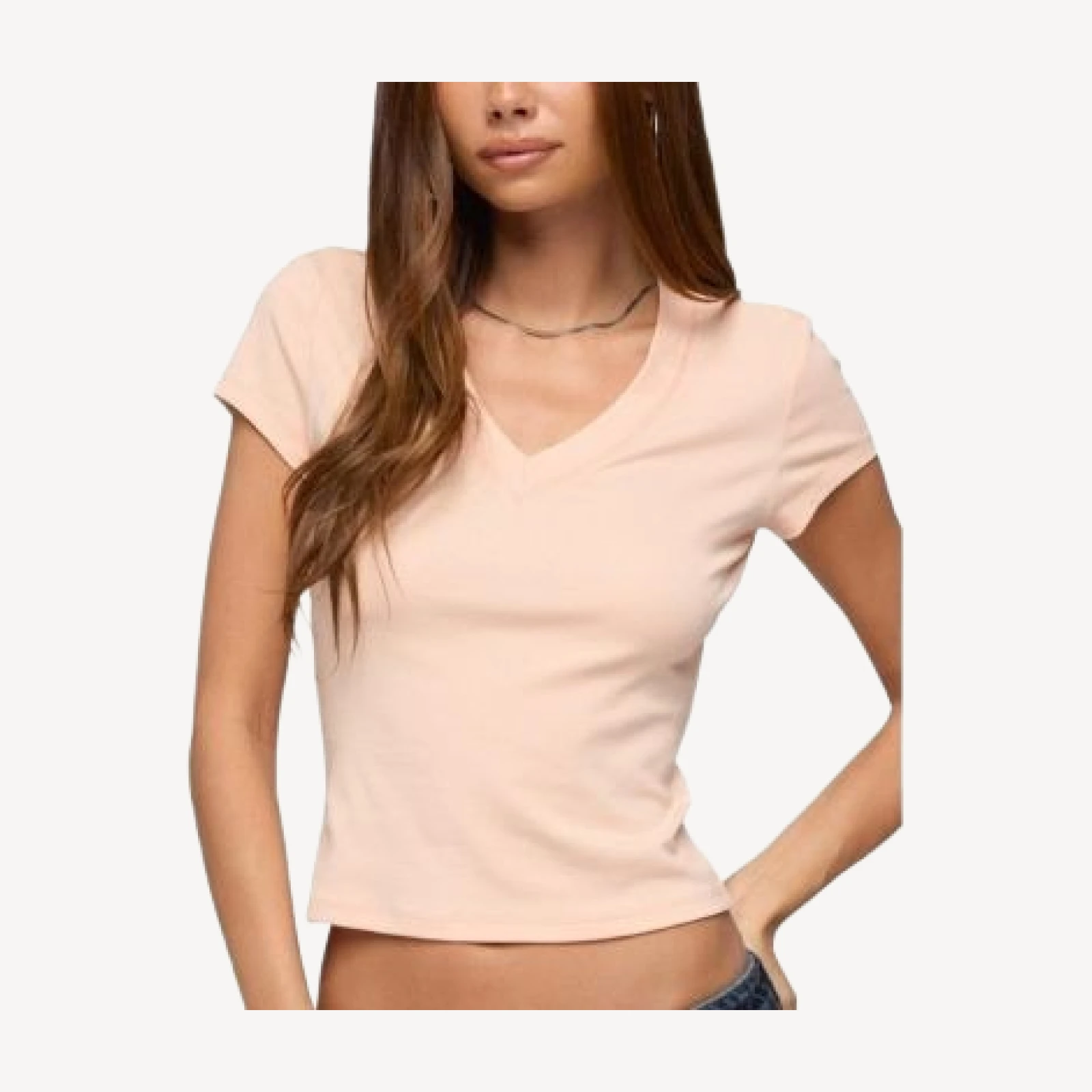 Edikted Terrezina V Neck T Shirt