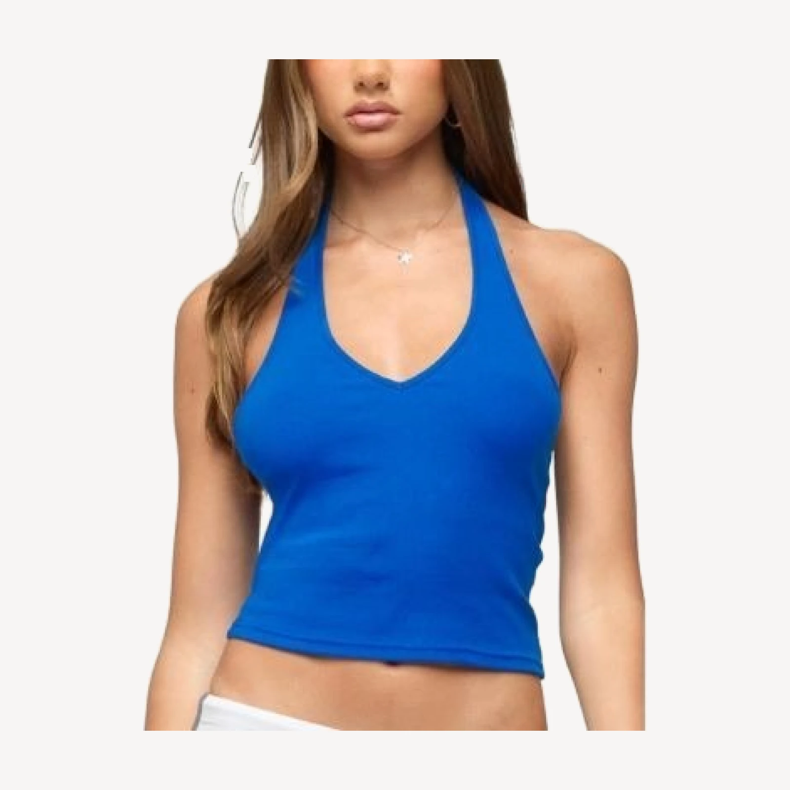 Edikted Vespera V Neck Halter Top